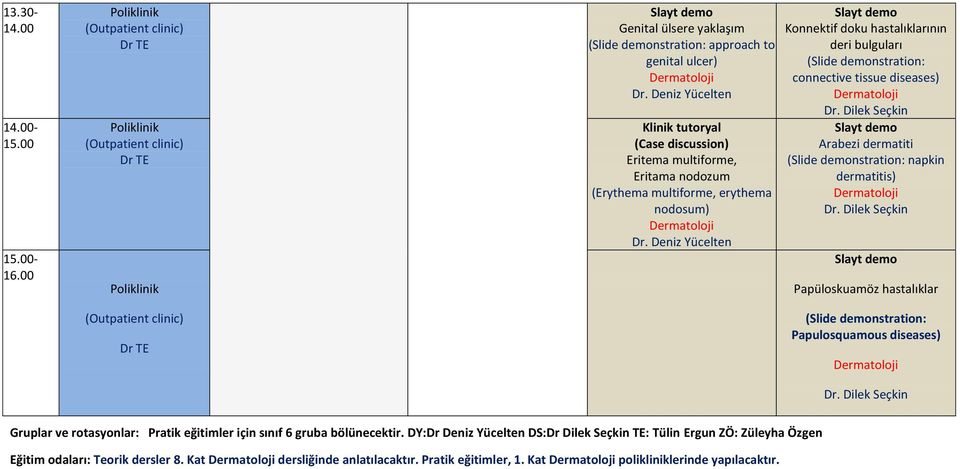 Deniz Yücelten Slayt demo Konnektif doku hastalıklarının deri bulguları (Slide demonstration: connective tissue diseases) Dr.