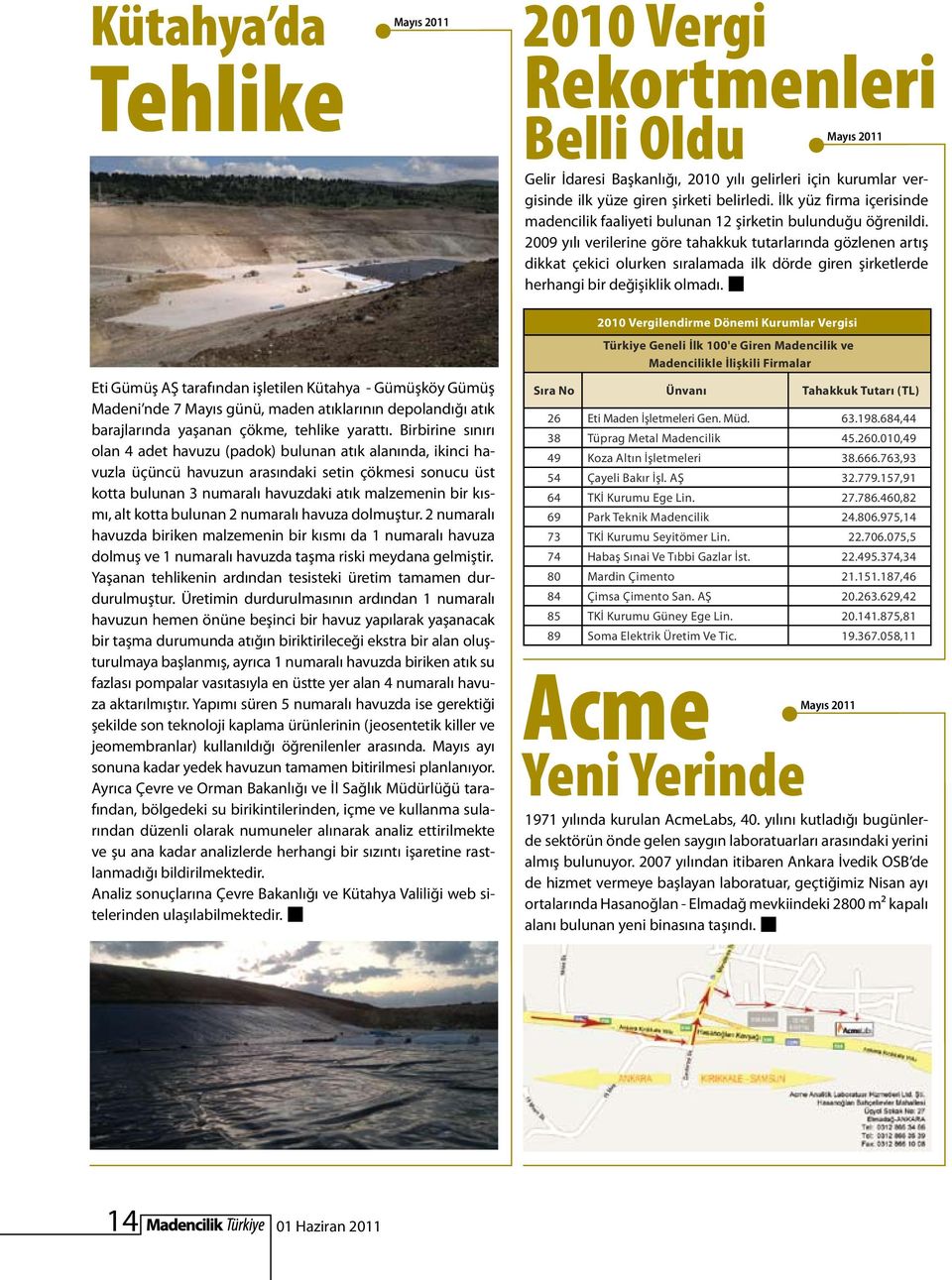 2009 yılı verilerine göre tahakkuk tutarlarında gözlenen artış dikkat çekici olurken sıralamada ilk dörde giren şirketlerde herhangi bir değişiklik olmadı.