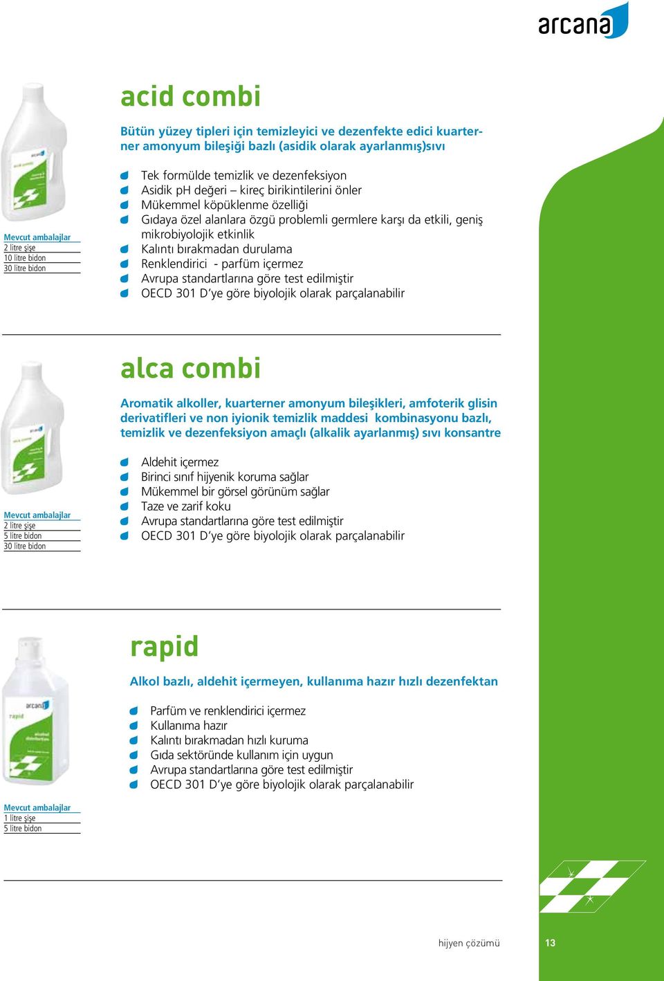 bırakmadan durulama Renklendirici - parfüm içermez Avrupa standartlarına göre test edilmiştir alca combi Aromatik alkoller, kuarterner amonyum bileşikleri, amfoterik glisin derivatifleri ve non