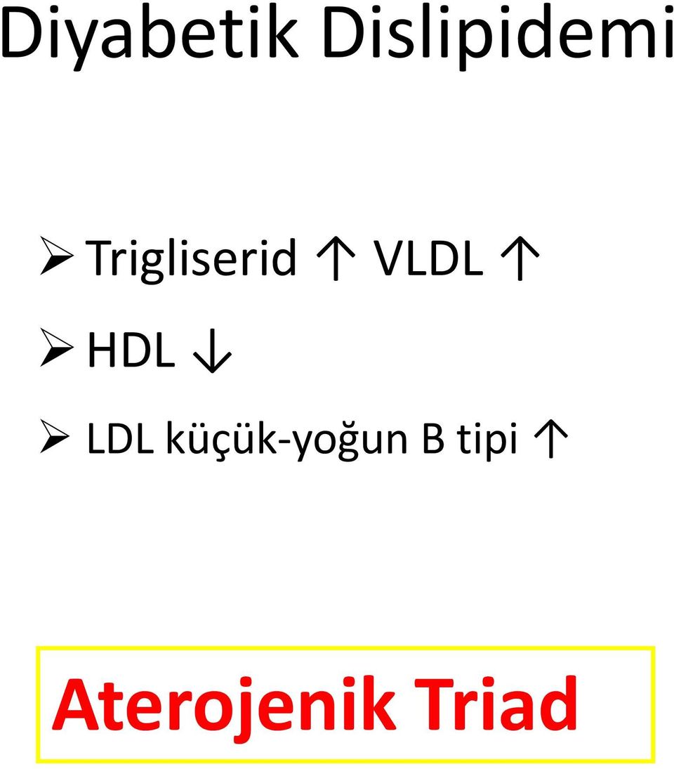 Trigliserid VLDL HDL