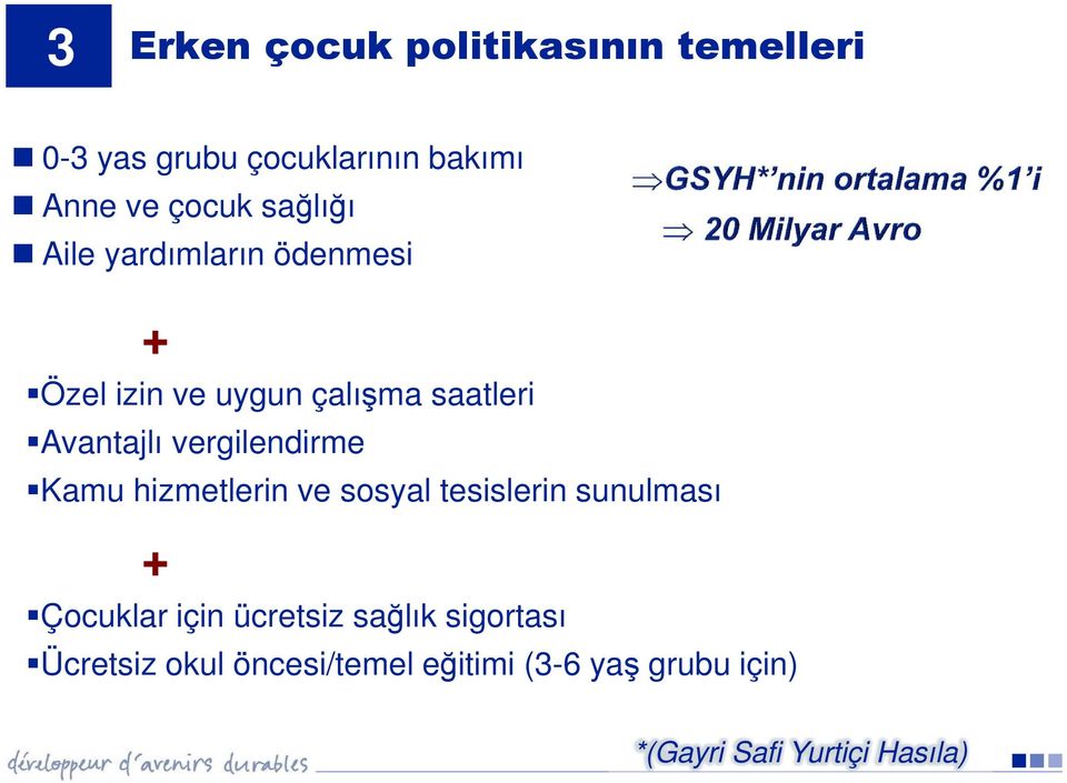 vergilendirme Kamu hizmetlerin ve sosyal tesislerin sunulması + Çocuklar için ücretsiz