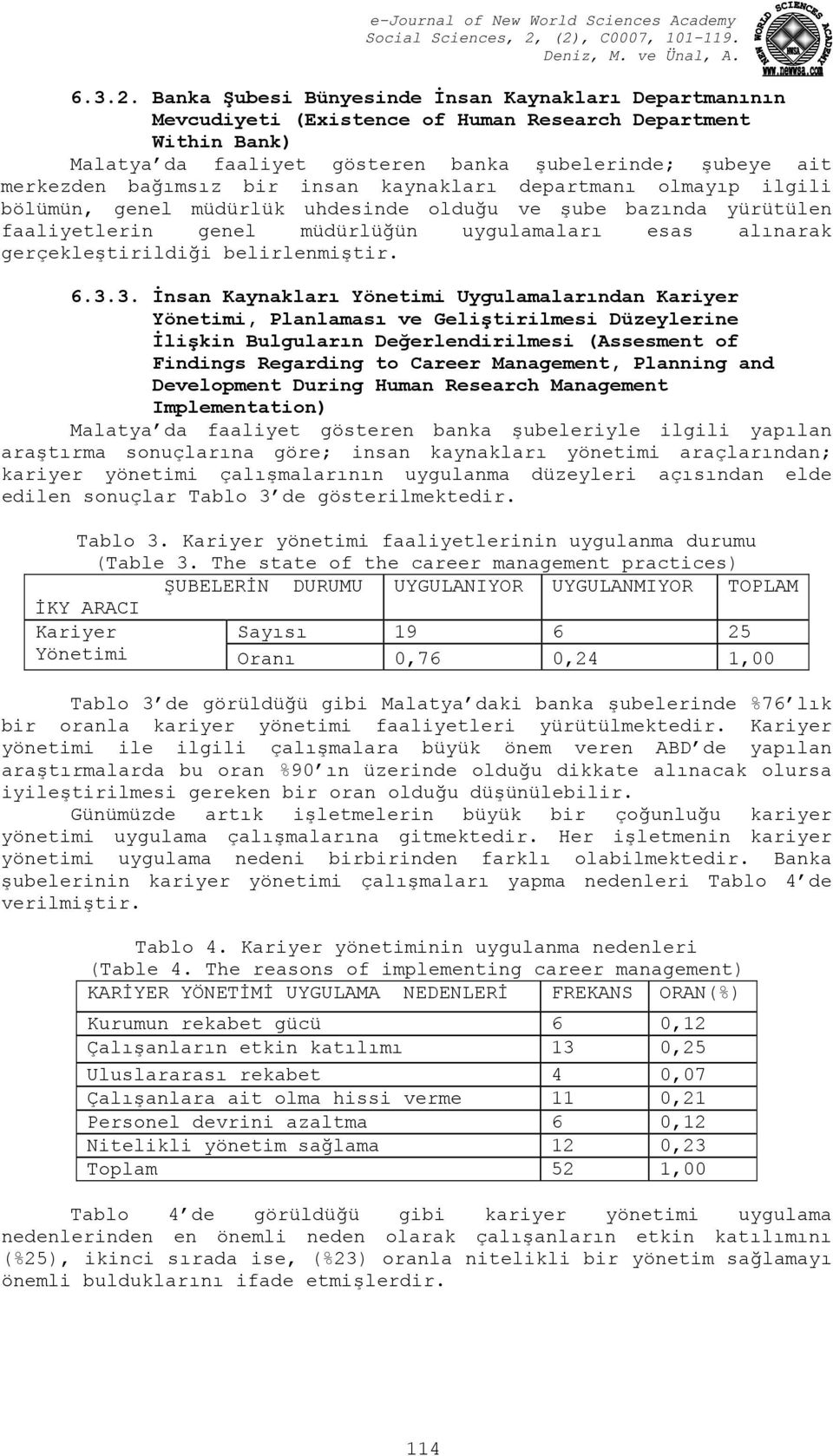 bir insan kaynakları departmanı olmayıp ilgili bölümün, genel müdürlük uhdesinde olduğu ve şube bazında yürütülen faaliyetlerin genel müdürlüğün uygulamaları esas alınarak gerçekleştirildiği