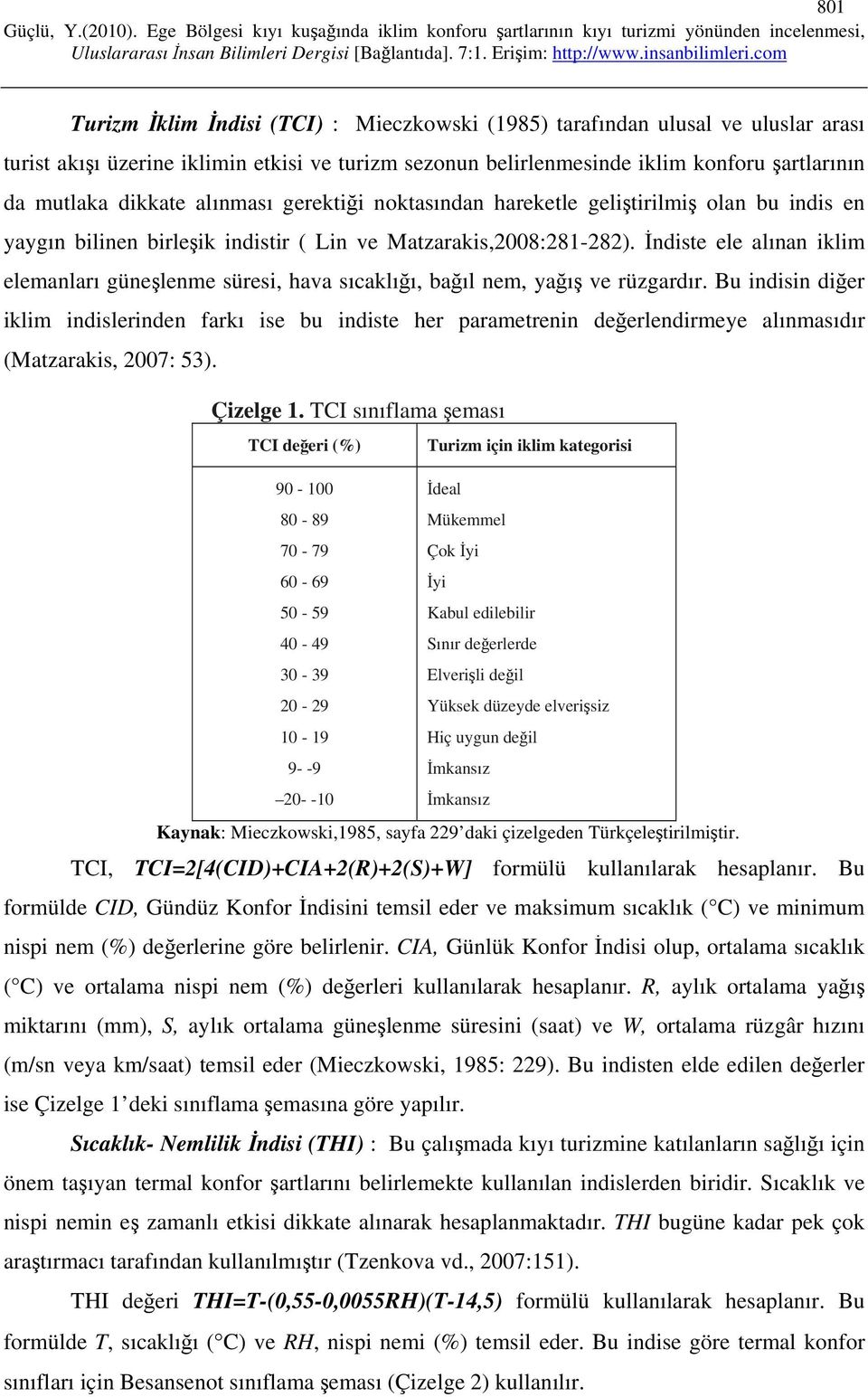 İndiste ele alınan iklim elemanları güneşlenme süresi, hava sıcaklığı, bağıl nem, yağış ve rüzgardır.