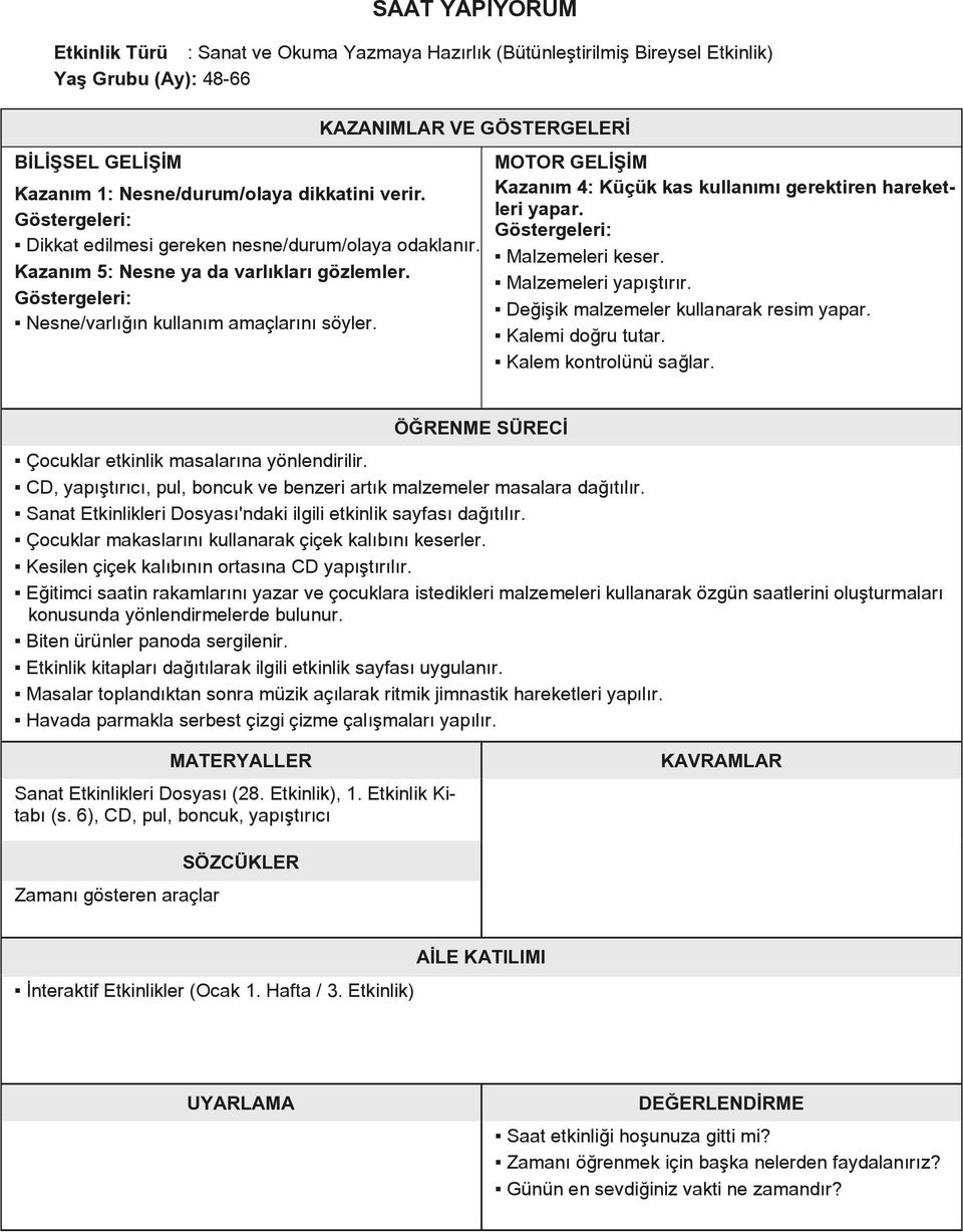 MOTOR GELİŞİM Kazanım 4: Küçük kas kullanımı gerektiren hareketleri yapar. Malzemeleri keser. Malzemeleri yapıştırır. Değişik malzemeler kullanarak resim yapar. Kalemi doğru tutar.