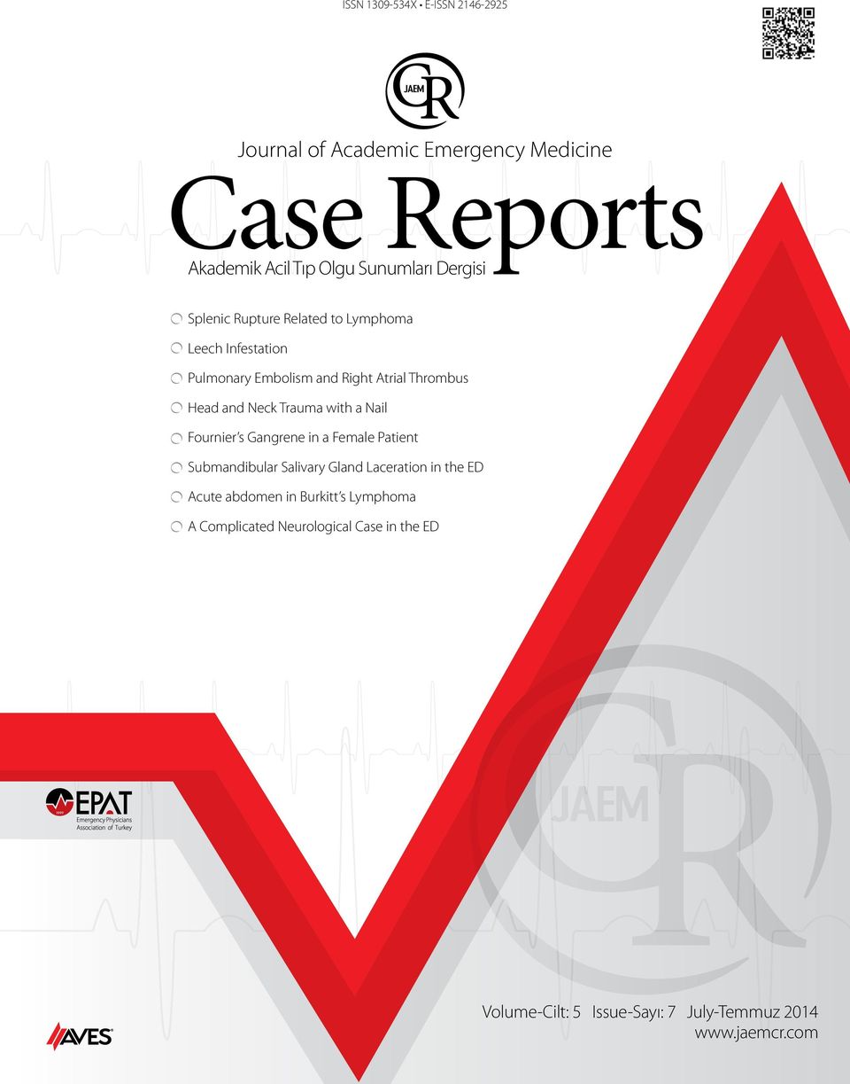 Nail Fournier s Gangrene in a Female Patient Submandibular Salivary Gland Laceration in the ED Acute abdomen in Burkitt