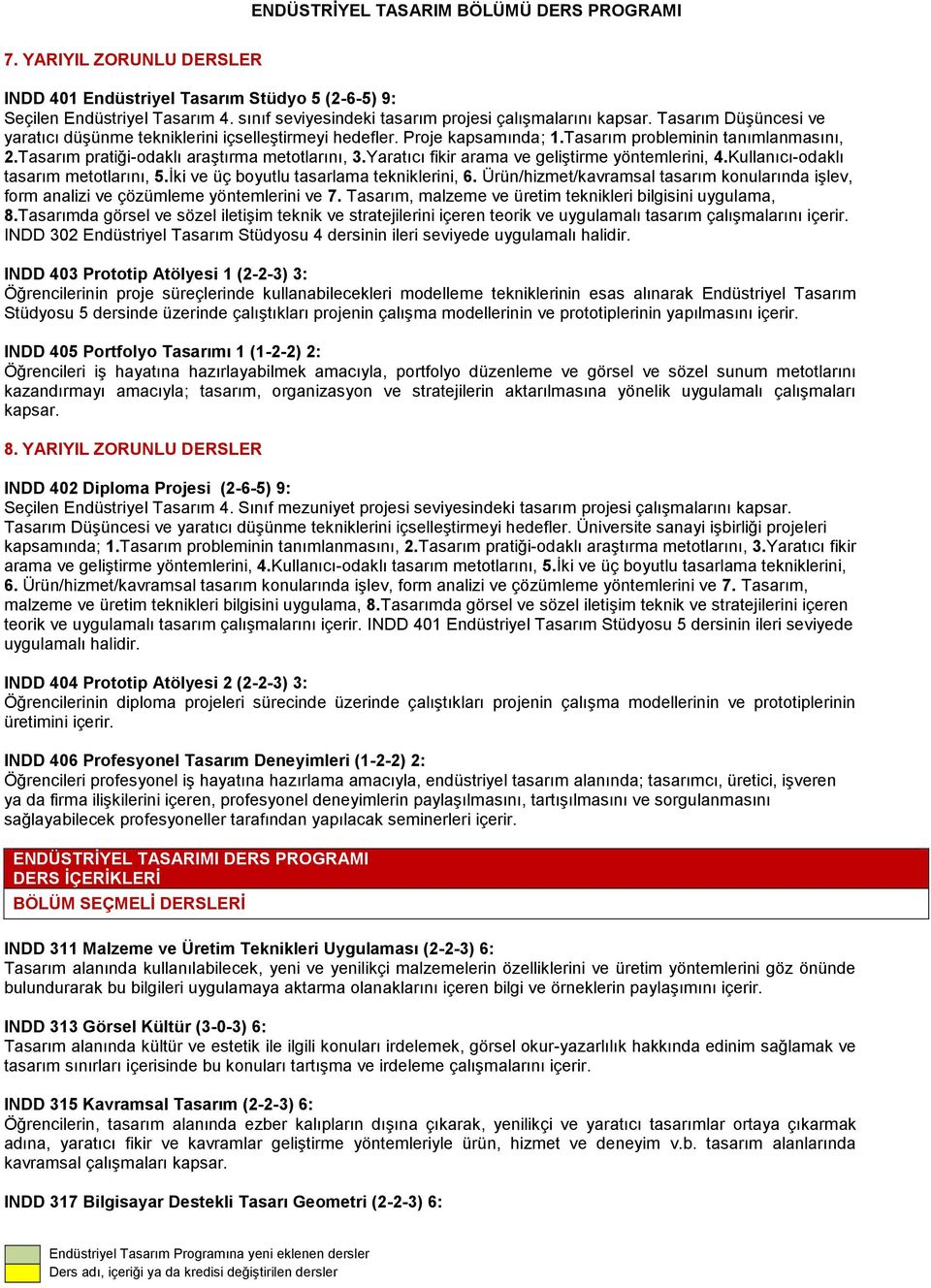 Yaratıcı fikir arama ve geliştirme yöntemlerini, 4.Kullanıcı-odaklı tasarım metotlarını, 5.İki ve üç boyutlu tasarlama tekniklerini, 6.