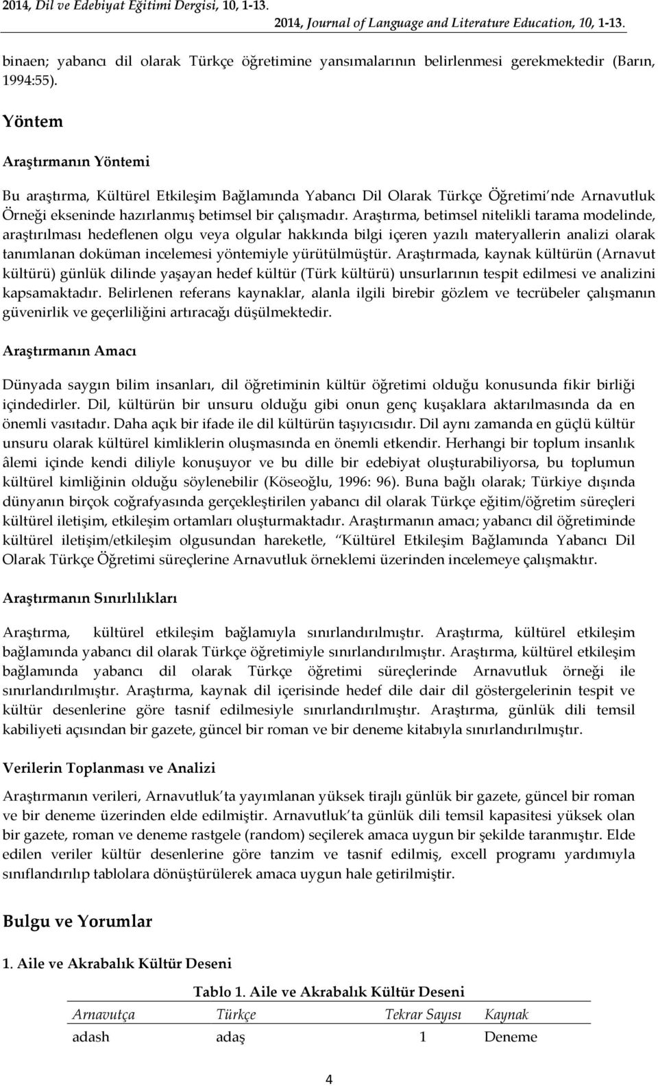 Araştırma, betimsel nitelikli tarama modelinde, araştırılması hedeflenen olgu veya olgular hakkında bilgi içeren yazılı materyallerin analizi olarak tanımlanan doküman incelemesi yöntemiyle