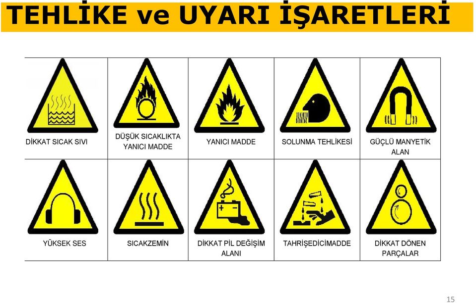 TEHLİKESİ GÜÇLÜ MANYETİK ALAN YÜKSEK SES SICAKZEMİN