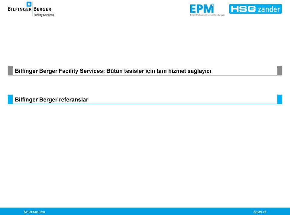 tam hizmet sağlayıcı Bilfinger