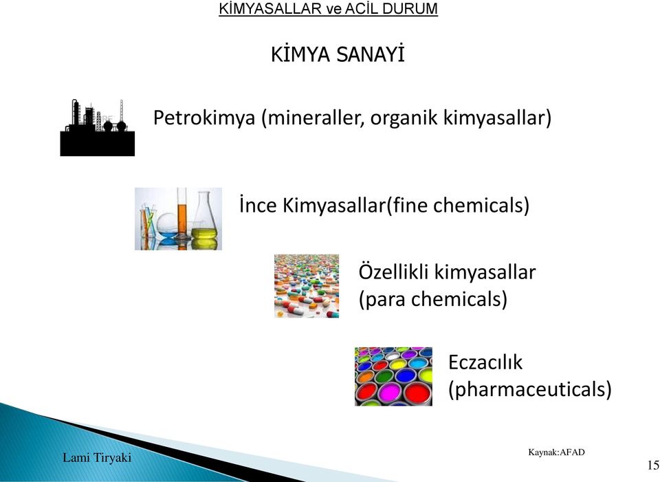 chemicals) Özellikli kimyasallar (para