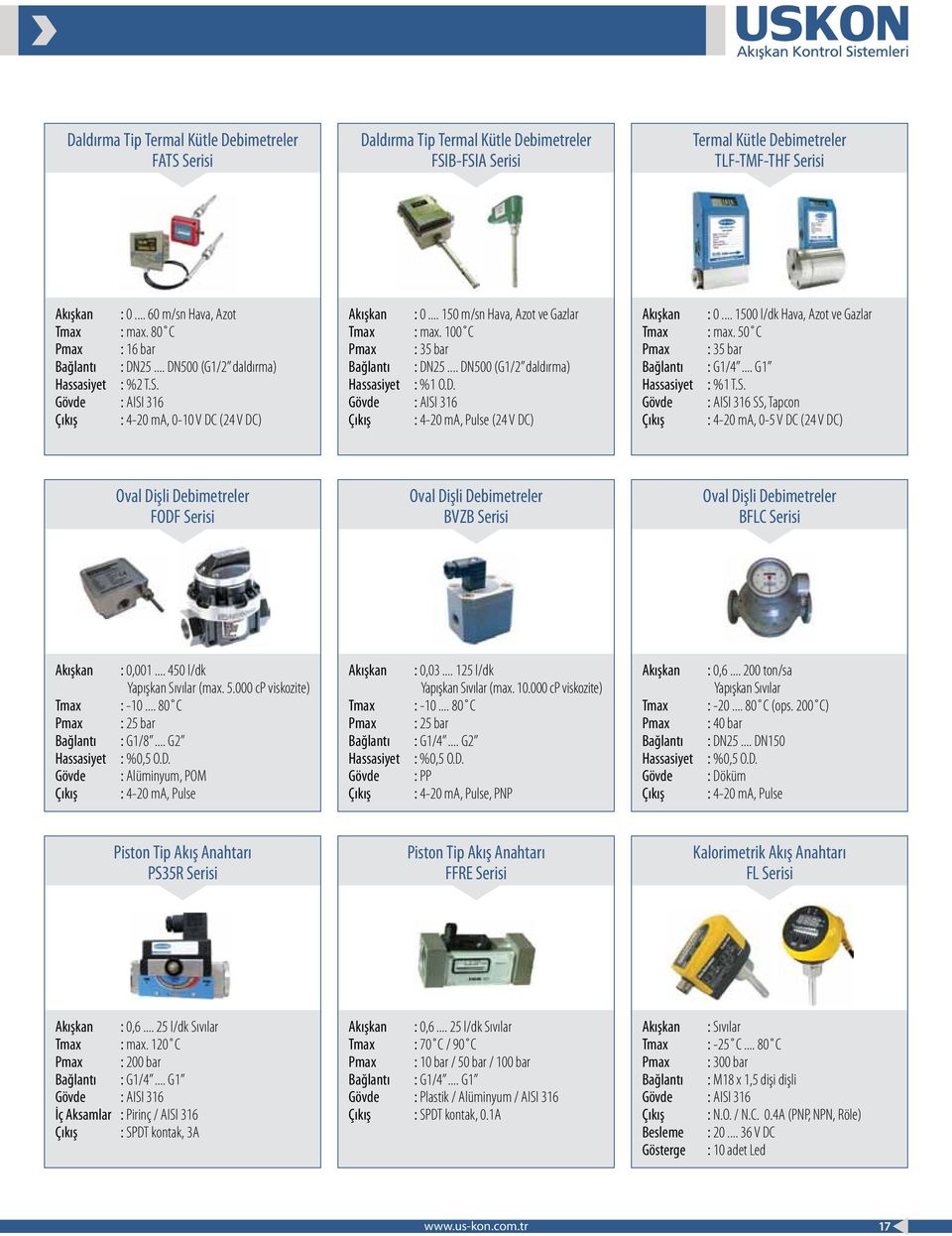 .. DN500 (G1/2 daldırma) Hassasiyet : %1 O.D. : AISI