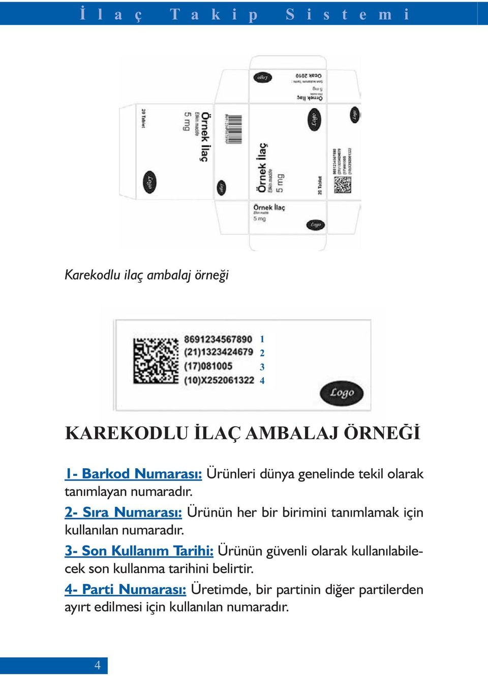 2- Sıra Numarası: Ürünün her bir birimini tanımlamak için kullanılan numaradır.