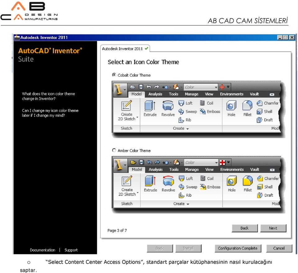 Access Options, standart