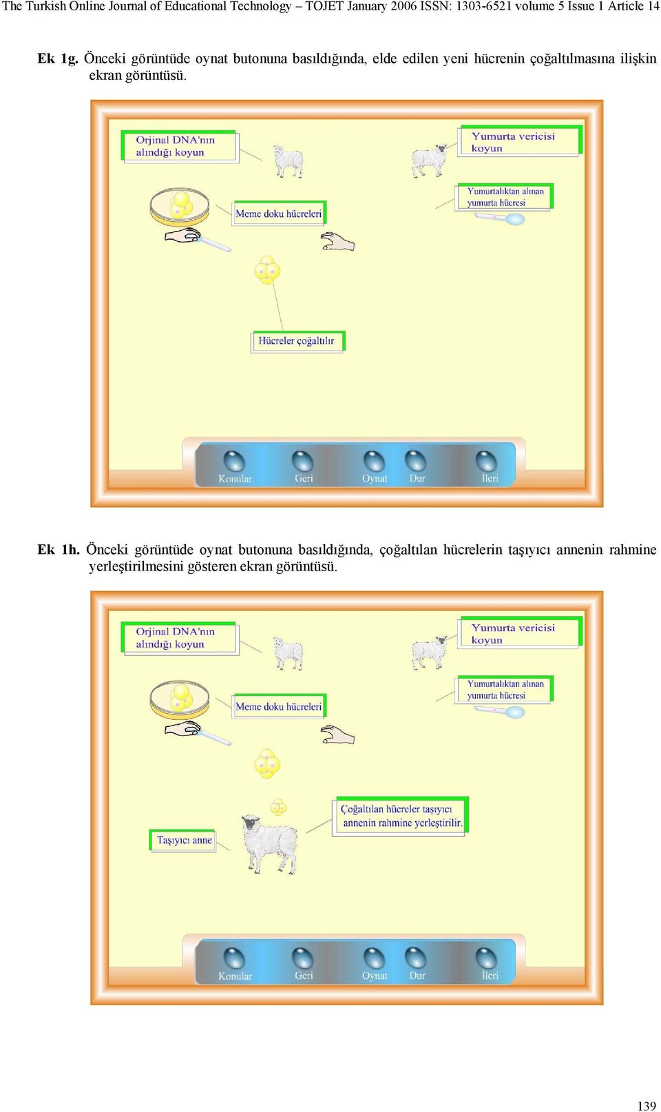 hücrenin çoğaltılmasına ilişkin ekran görüntüsü. Ek 1h.