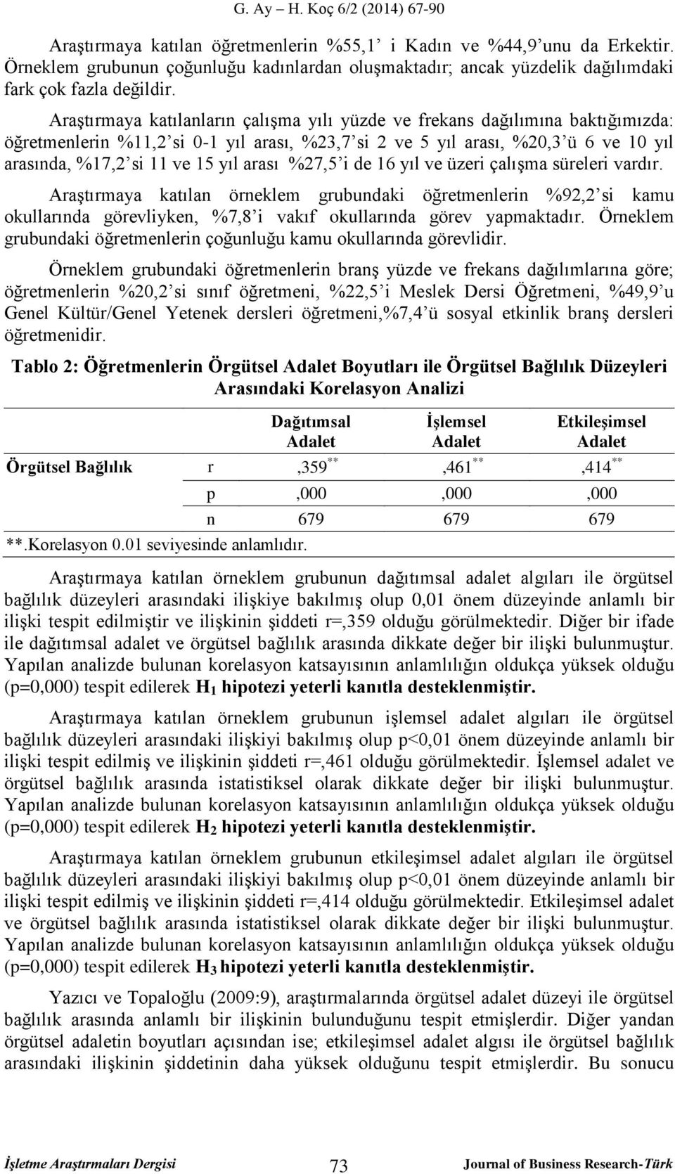 arası %27,5 i de 16 yıl ve üzeri çalışma süreleri vardır. Araştırmaya katılan örneklem grubundaki öğretmenlerin %92,2 si kamu okullarında görevliyken, %7,8 i vakıf okullarında görev yapmaktadır.