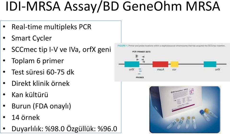 primer Test süresi 60-75 dk Direkt klinik örnek Kan