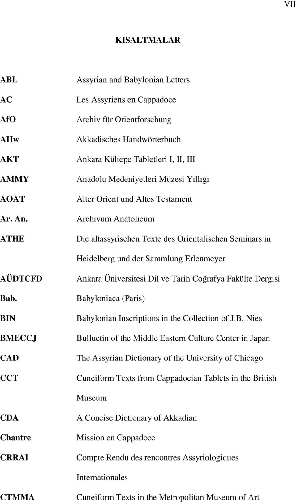 Orient und Altes Testament Archivum Anatolicum Die altassyrischen Texte des Orientalischen Seminars in Heidelberg und der Sammlung Erlenmeyer AÜDTCFD Bab.