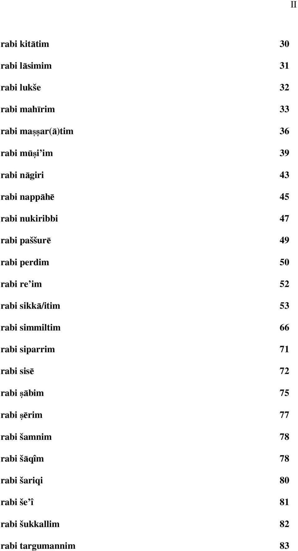 re im 52 rabi sikkā/itim 53 rabi simmiltim 66 rabi siparrim 71 rabi sisē 72 rabi øābim 75 rabi