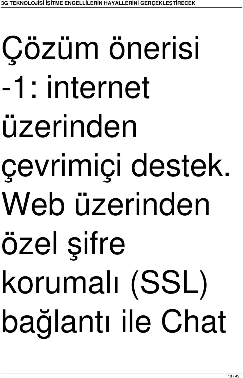 Web üzerinden özel şifre