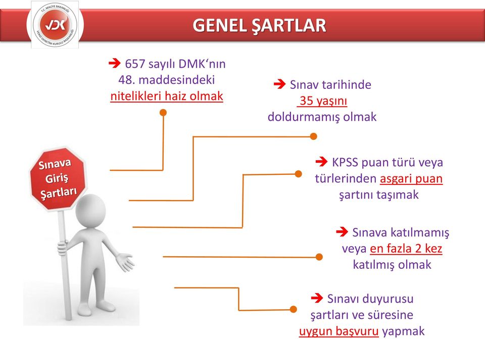 doldurmamış olmak KPSS puan türü veya türlerinden asgari puan şartını