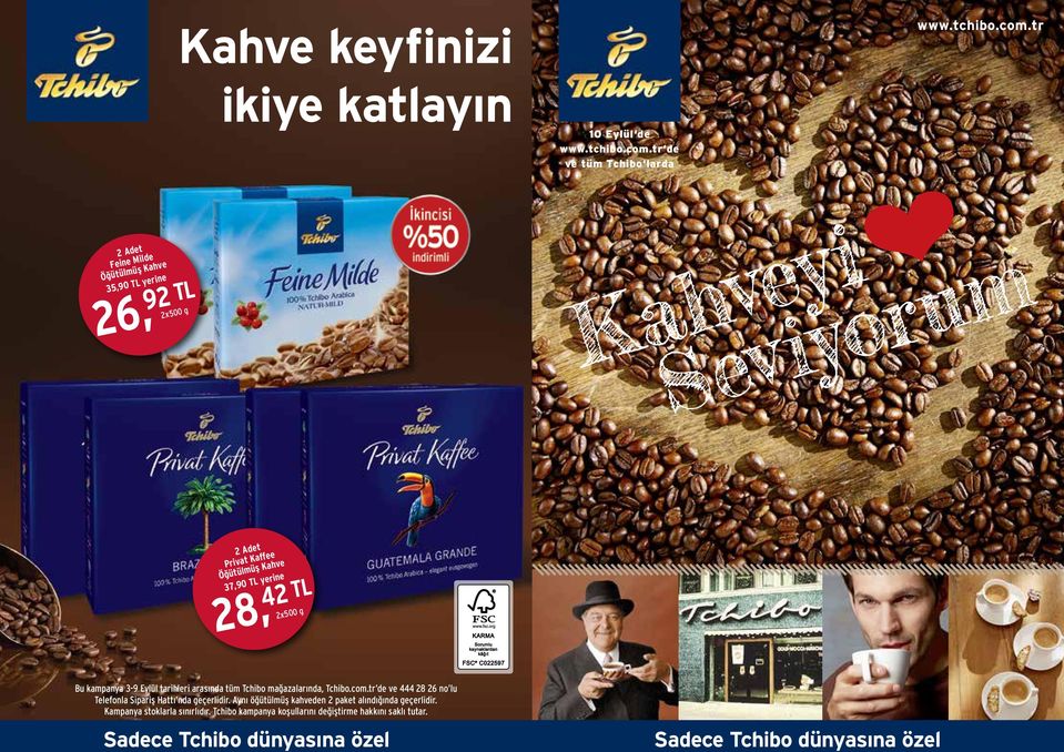 tr 2 Adet Feine Milde Öğütülmüş Kahve 35,90 TL yerine 26, 92 TL 2x500 g Kahveyi Seviyorum 2 Adet Privat Kaffee Öğütülmüş Kahve 37,90 TL yerine 28, 42