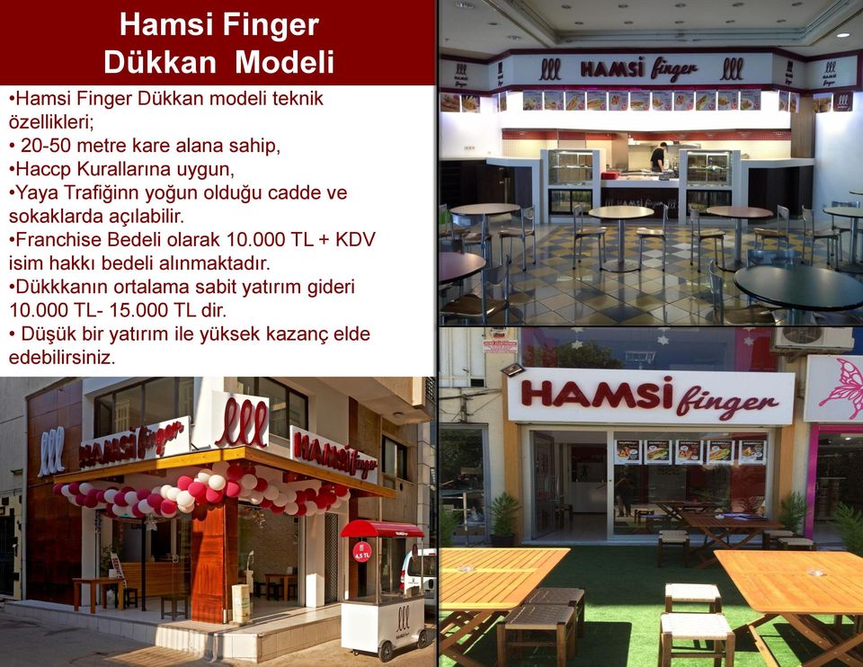 açılabilir. Franchise Bedeli olarak 10.000 TL + KDV isim hakkı bedeli alınmaktadır.