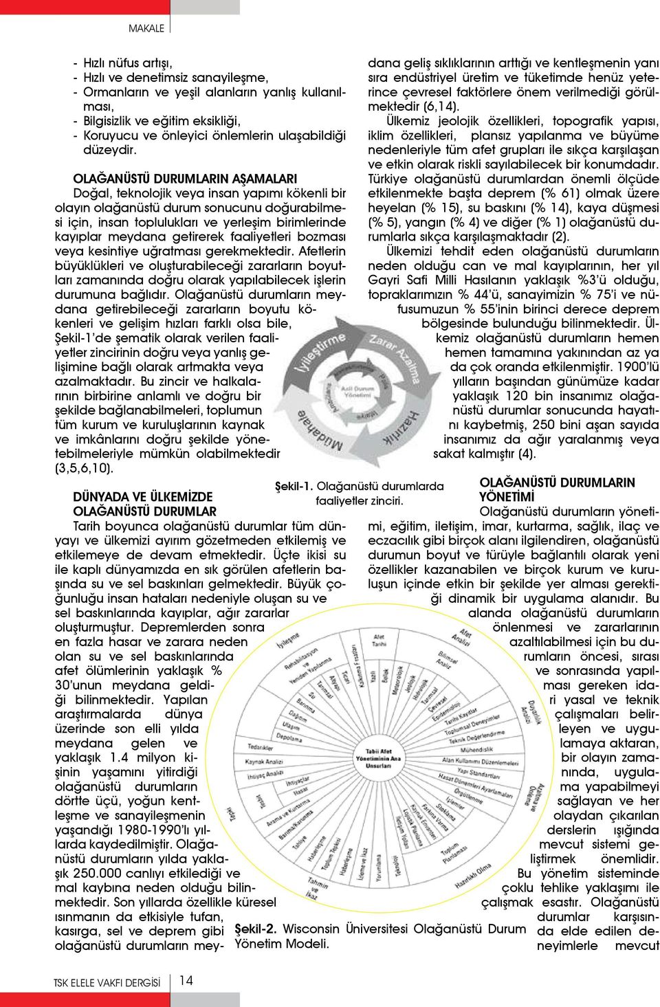 OLAĞANÜSTÜ DURUMLARIN AŞAMALARI Doğal, teknolojik veya insan yapımı kökenli bir olayın olağanüstü durum sonucunu doğurabilmesi için, insan toplulukları ve yerleşim birimlerinde kayıplar meydana