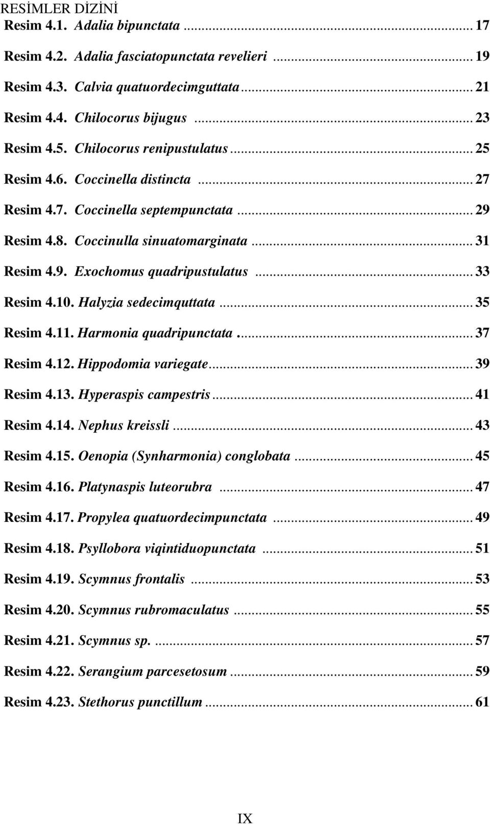 .. 33 Resim 4.10. Halyzia sedecimquttata... 35 Resim 4.11. Harmonia quadripunctata... 37 Resim 4.12. Hippodomia variegate... 39 Resim 4.13. Hyperaspis campestris... 41 Resim 4.14. Nephus kreissli.