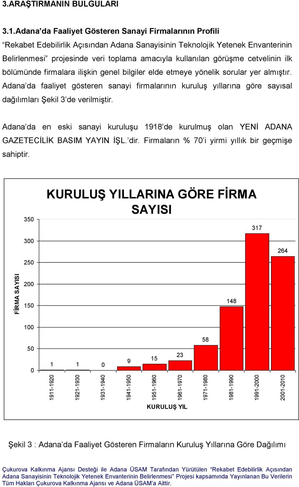 cetvelinin ilk bölümünde firmalara ilişkin genel bilgiler elde etmeye yönelik sorular yer almıştır.