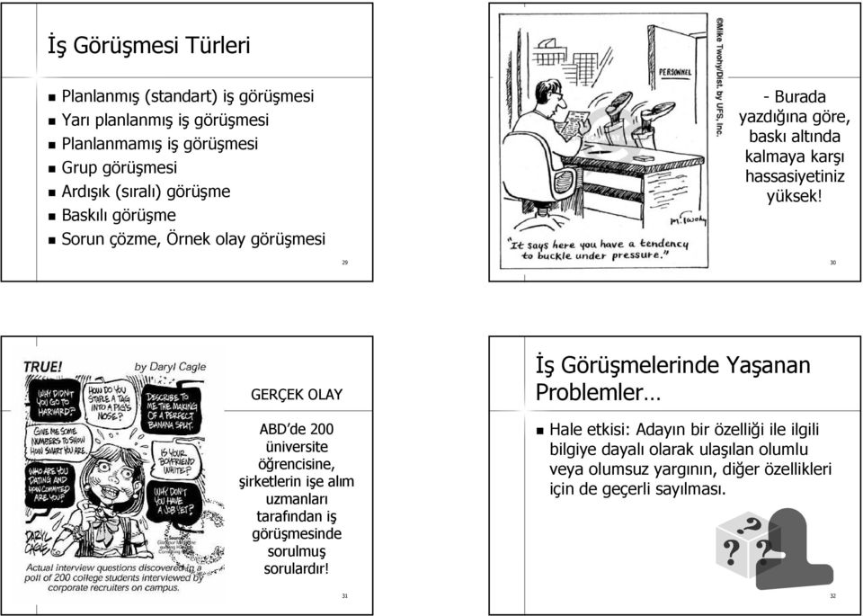 29 30 GERÇEK OLAY ABD de 200 üniversite öğrencisine, şirketlerin işe alım uzmanları tarafından iş görüşmesinde sorulmuş sorulardır!