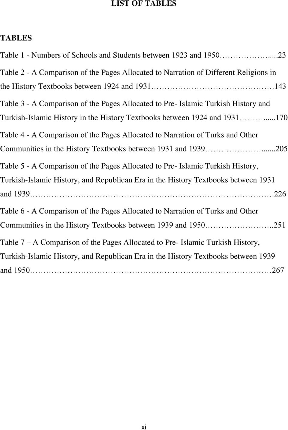 143 Table 3 - A Comparison of the Pages Allocated to Pre- Islamic Turkish History and Turkish-Islamic History in the History Textbooks between 1924 and 1931.