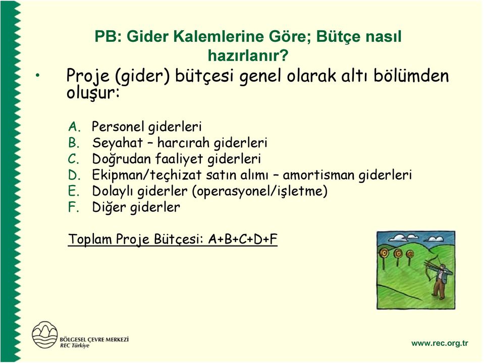 Seyahat harcırah giderleri C. Doğrudan faaliyet giderleri D.