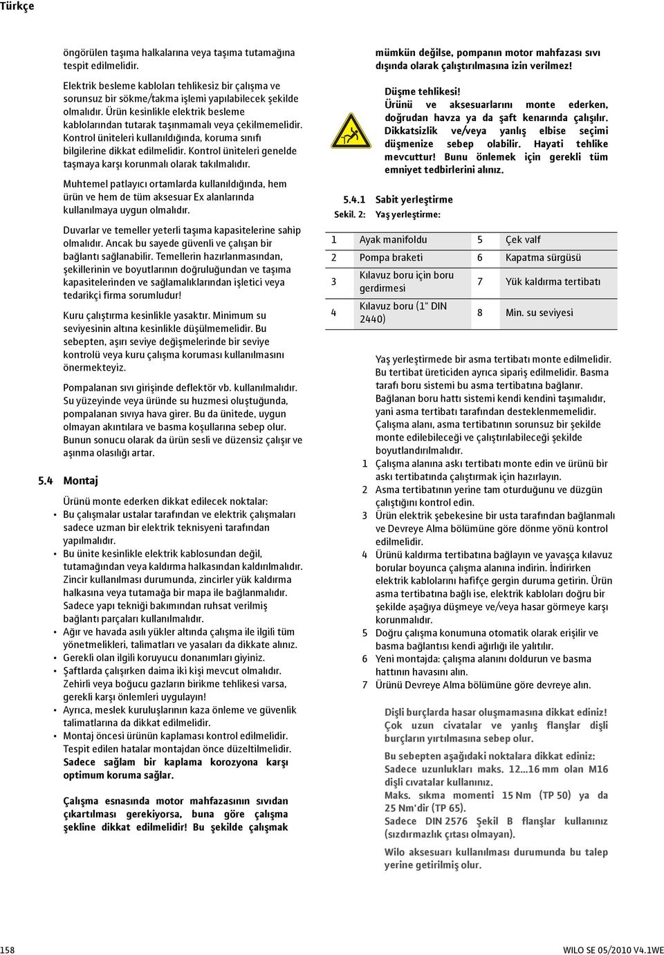 Kontrol üniteleri genelde taşmaya karşı korunmalı olarak takılmalıdır. Muhtemel patlayıcı ortamlarda kullanıldığında, hem ürün ve hem de tüm aksesuar Ex alanlarında kullanılmaya uygun olmalıdır.