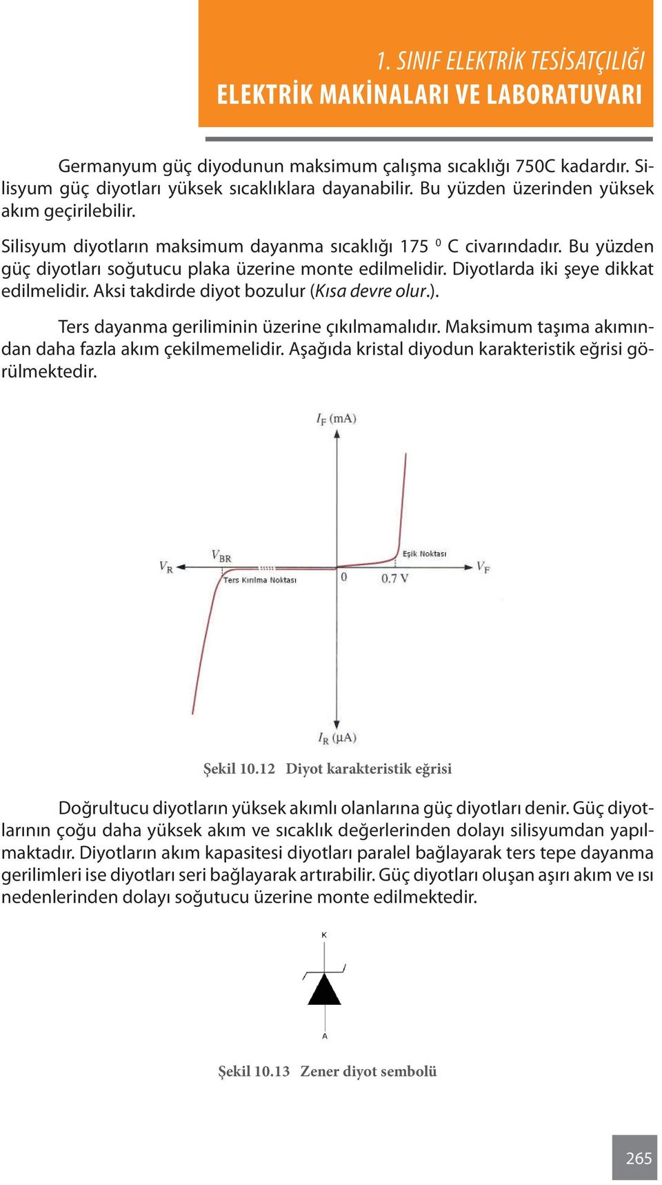 Aksi takdirde diyot bozulur (Kısa devre olur.). Ters dayanma geriliminin üzerine çıkılmamalıdır. Maksimum taşıma akımından daha fazla akım çekilmemelidir.