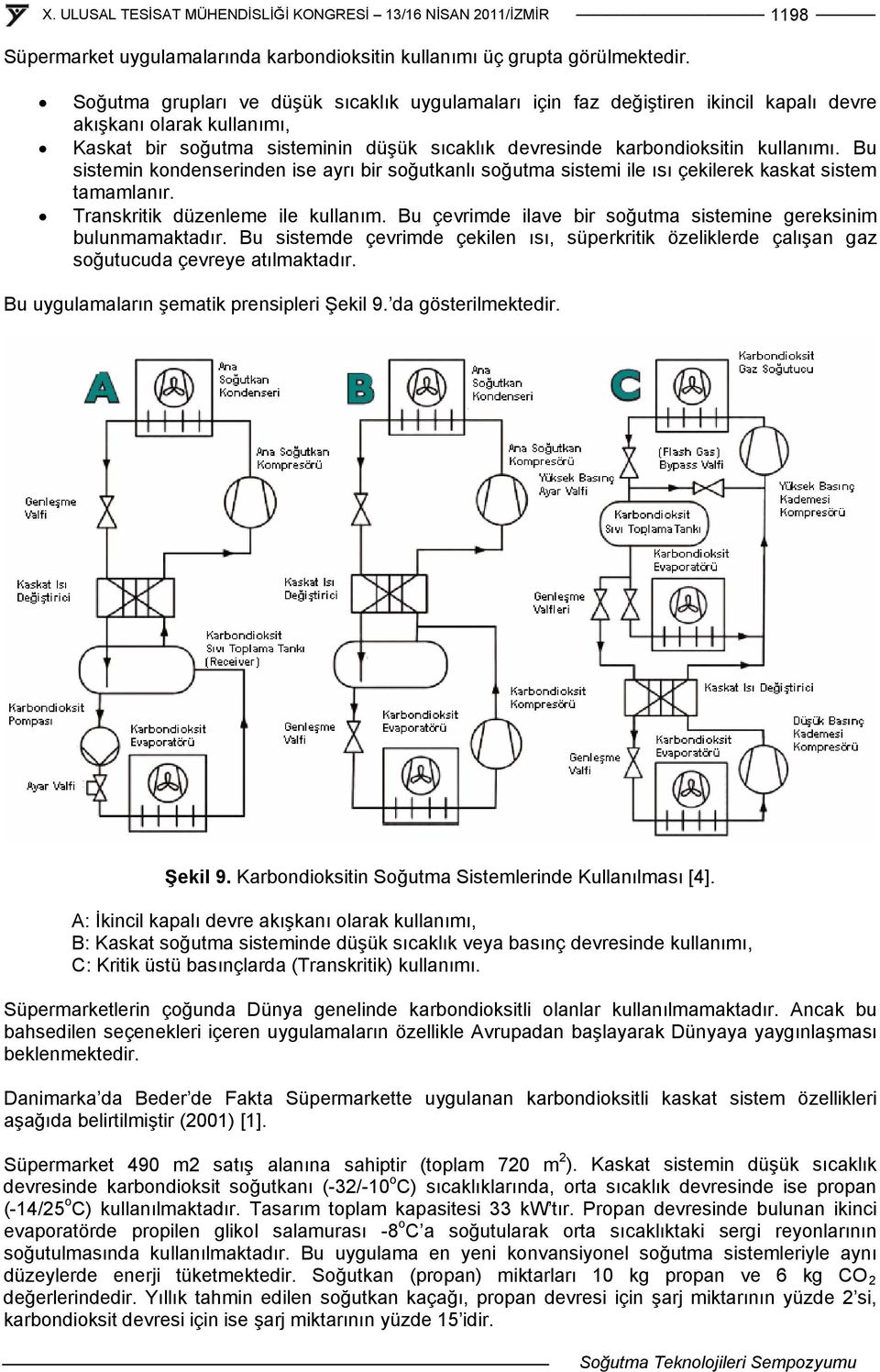 Bu sistemin kondenserinden ise ayrı bir soğutkanlı soğutma sistemi ile ısı çekilerek kaskat sistem tamamlanır. Transkritik düzenleme ile kullanım.