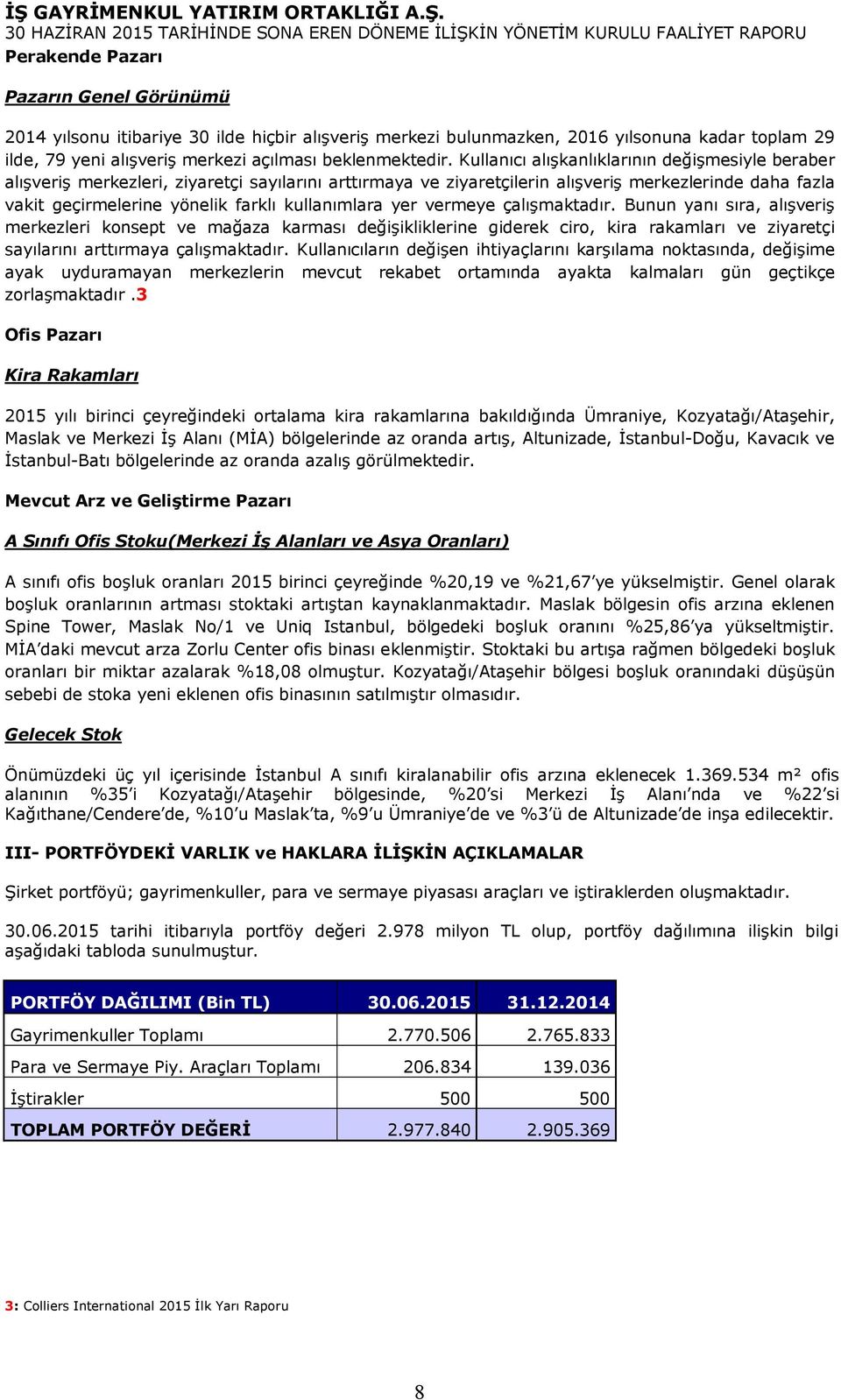 kullanımlara yer vermeye çalışmaktadır. Bunun yanı sıra, alışveriş merkezleri konsept ve mağaza karması değişikliklerine giderek ciro, kira rakamları ve ziyaretçi sayılarını arttırmaya çalışmaktadır.