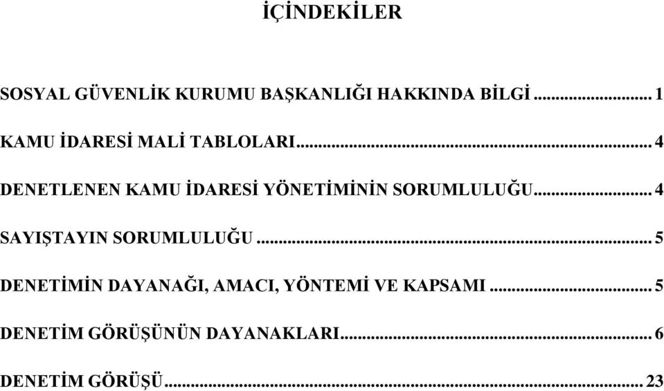 .. 4 DENETLENEN KAMU İDARESİ YÖNETİMİNİN SORUMLULUĞU.