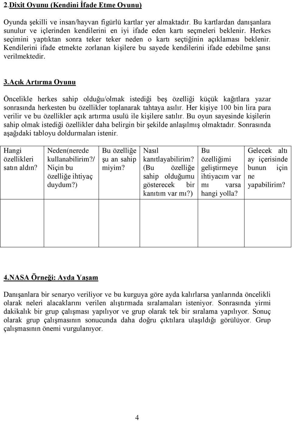 Kendilerini ifade etmekte zorlanan kişilere bu sayede kendilerini ifade edebilme şansı verilmektedir. 3.