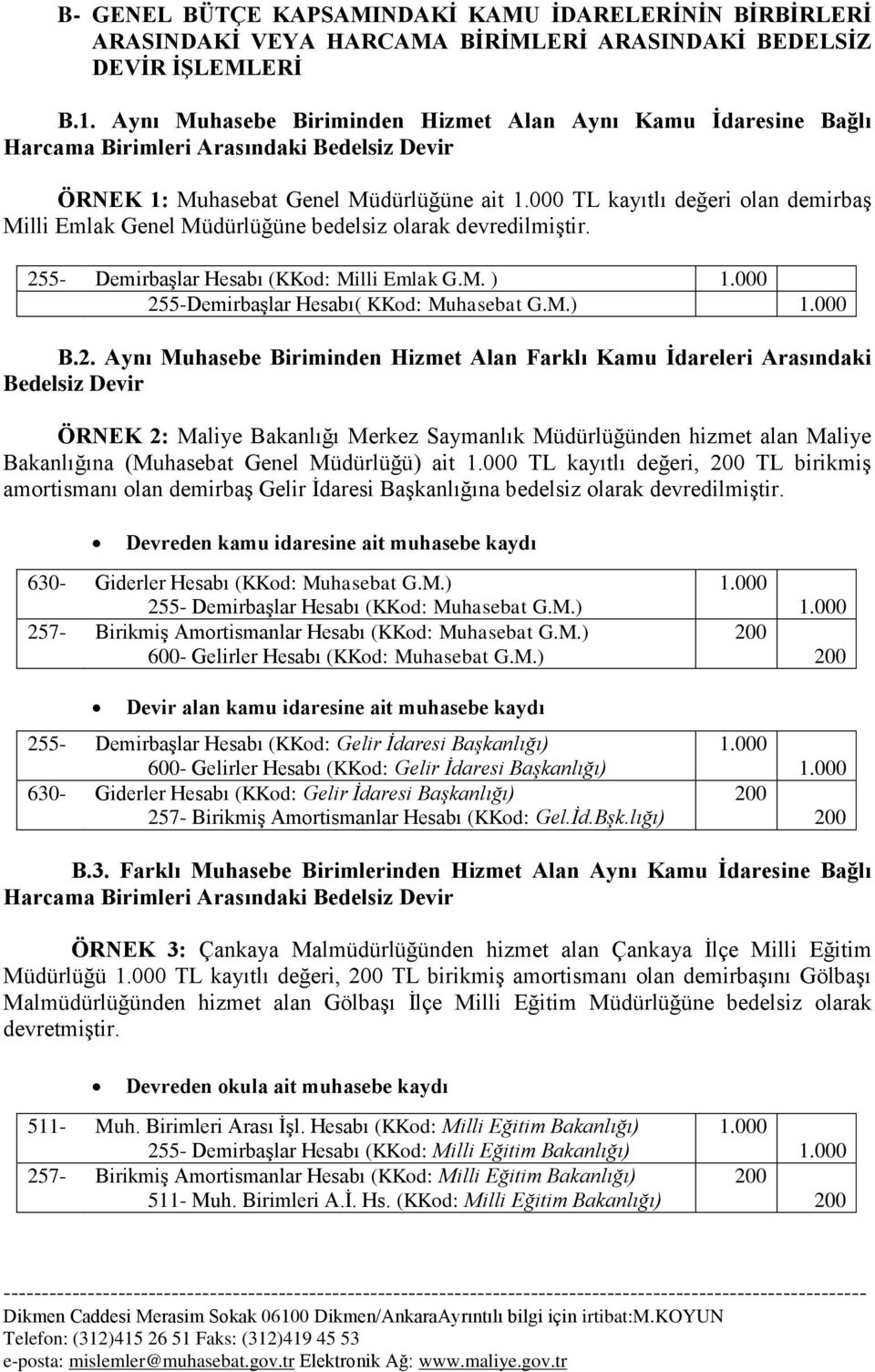 Müdürlüğüne bedelsiz olarak devredilmiştir. 25