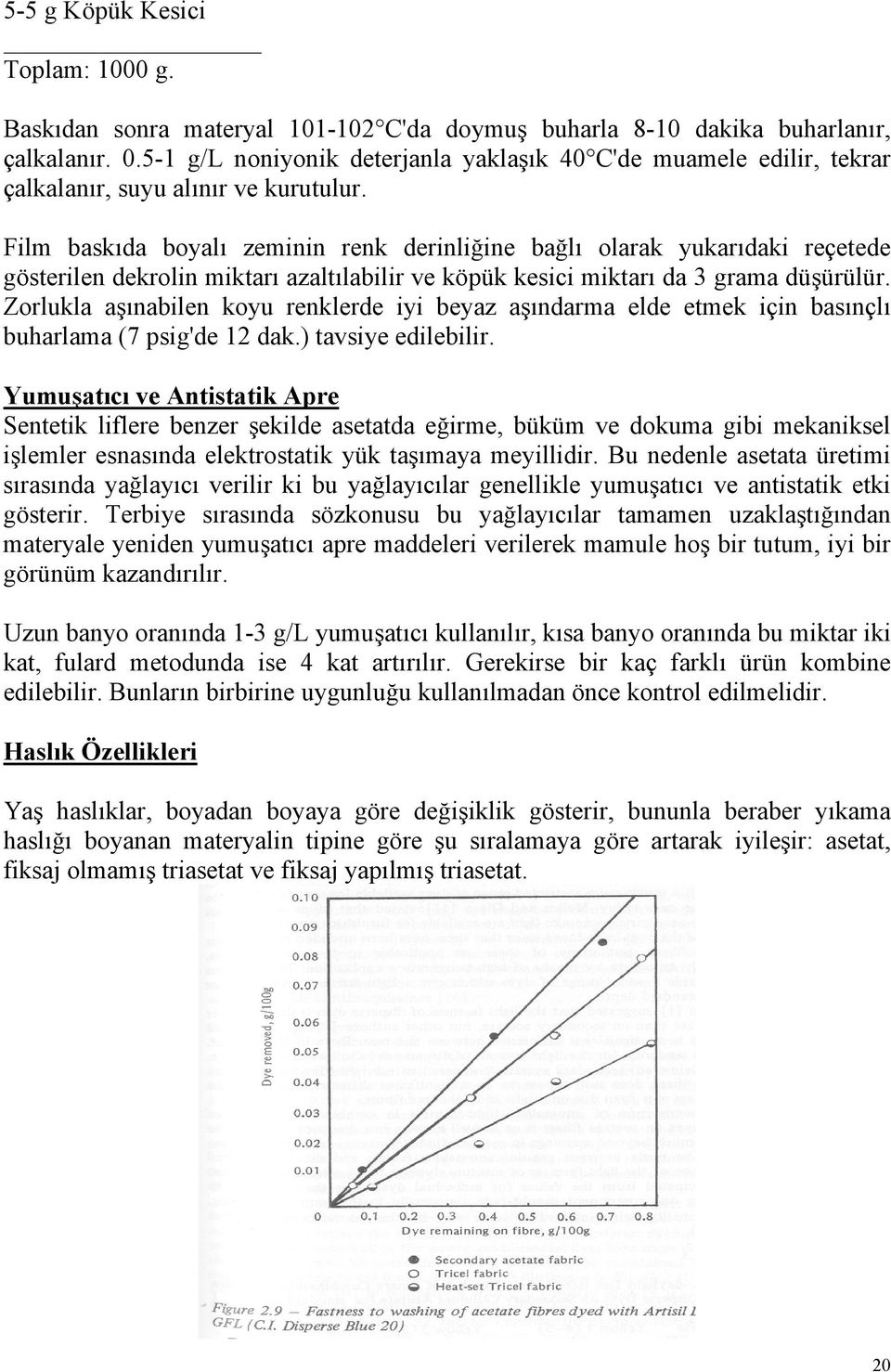 Film baskıda boyalı zeminin renk derinliğine bağlı olarak yukarıdaki reçetede gösterilen dekrolin miktarı azaltılabilir ve köpük kesici miktarı da 3 grama düşürülür.