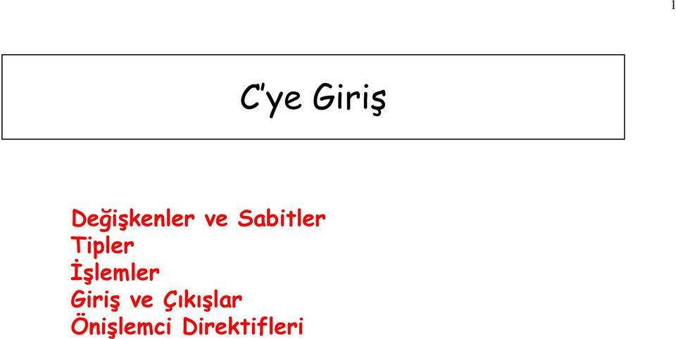 Tipler İşlemler Giriş