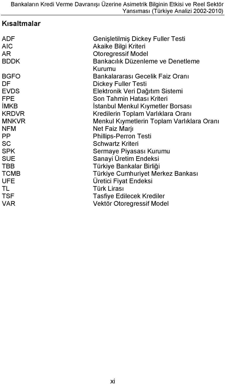 Elektronik Veri Datm Sistemi Son Tahmin Hatas Kriteri stanbul Menkul Kymetler Borsas Kredilerin Toplam Varlklara Oran Menkul Kymetlerin Toplam Varlklara Oran Net Faiz Marj Phillips-Perron Testi