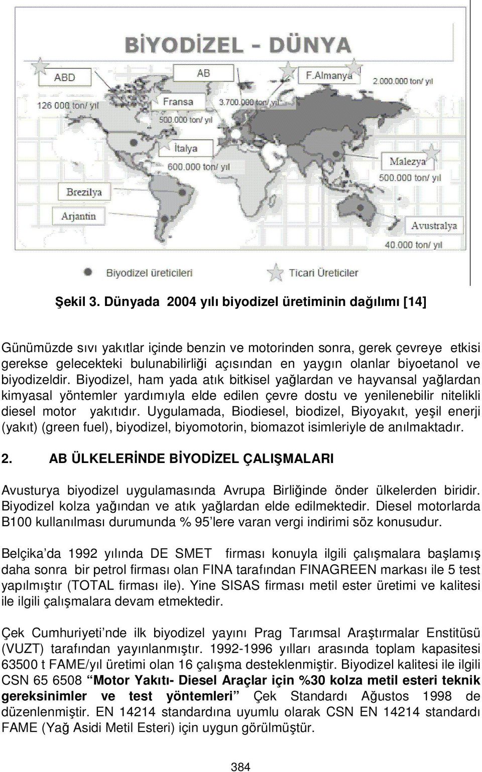 biyoetanol ve biyodizeldir. Biyodizel, ham yada atık bitkisel yağlardan ve hayvansal yağlardan kimyasal yöntemler yardımıyla elde edilen çevre dostu ve yenilenebilir nitelikli diesel motor yakıtıdır.