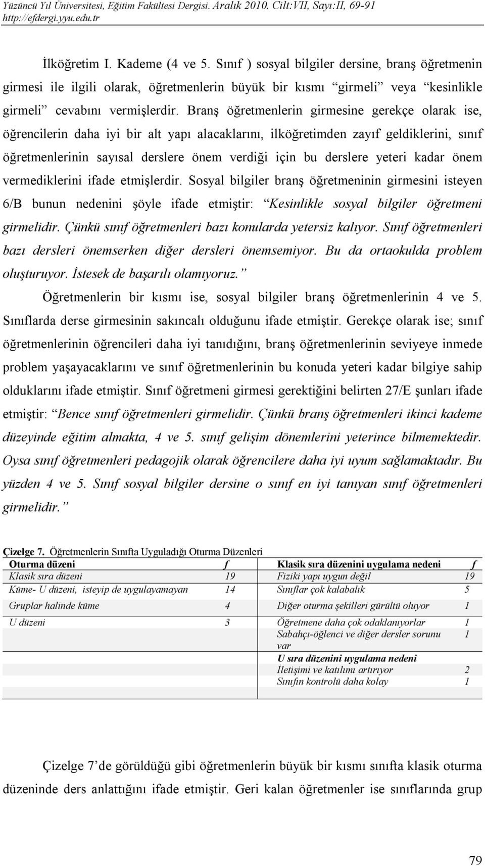 derslere yeteri kadar önem vermediklerini ifade etmişlerdir.