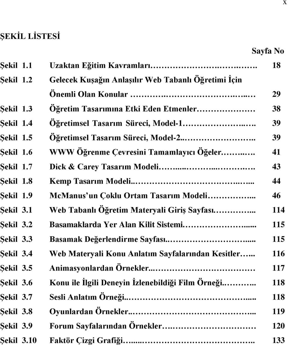 ... 41 ġekil 1.7 Dick & Carey Tasarım Modeli........ 43 ġekil 1.8 Kemp Tasarım Modeli....... 44 ġekil 1.9 McManus un Çoklu Ortam Tasarım Modeli... 46 ġekil 3.