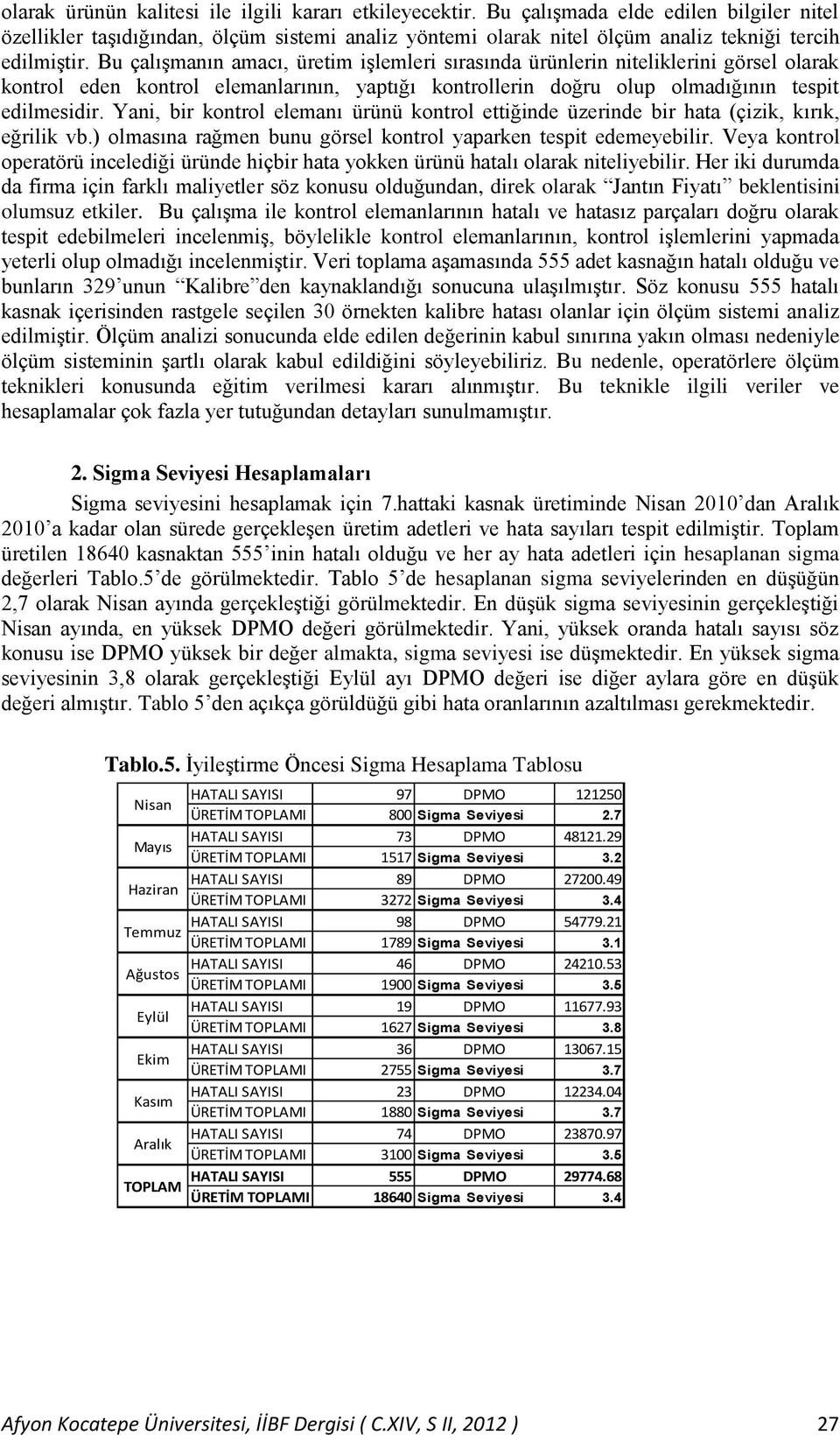 Bu çalışmanın amacı, üretim işlemleri sırasında ürünlerin niteliklerini görsel olarak kontrol eden kontrol elemanlarının, yaptığı kontrollerin doğru olup olmadığının tespit edilmesidir.