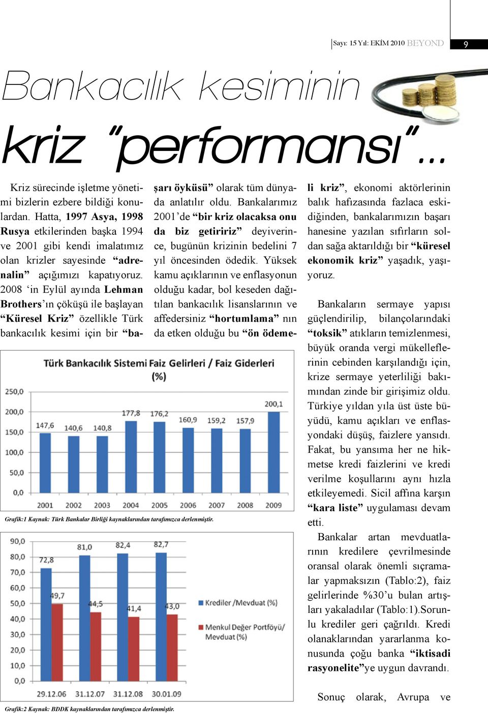 Hatta, 1997 Asya, 1998 Rusya etkilerinden başka 1994 ve 2001 gibi kendi imalatımız olan krizler sayesinde adrenalin açığımızı kapatıyoruz.