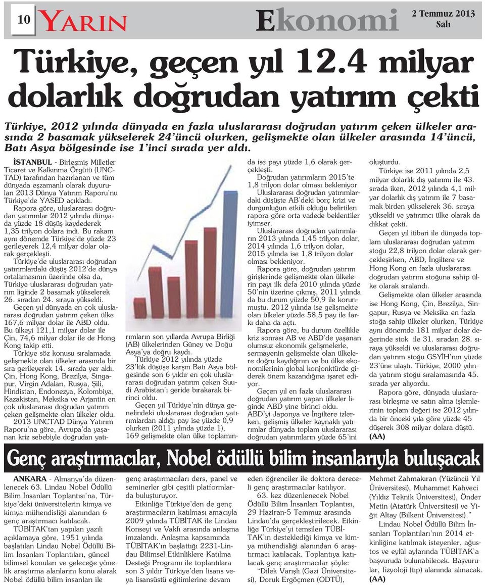 Bu rakam ayn dönemde Türkiye de yüzde 23 gerileyerek 12,4 milyar dolar olarak gerçekleflti.