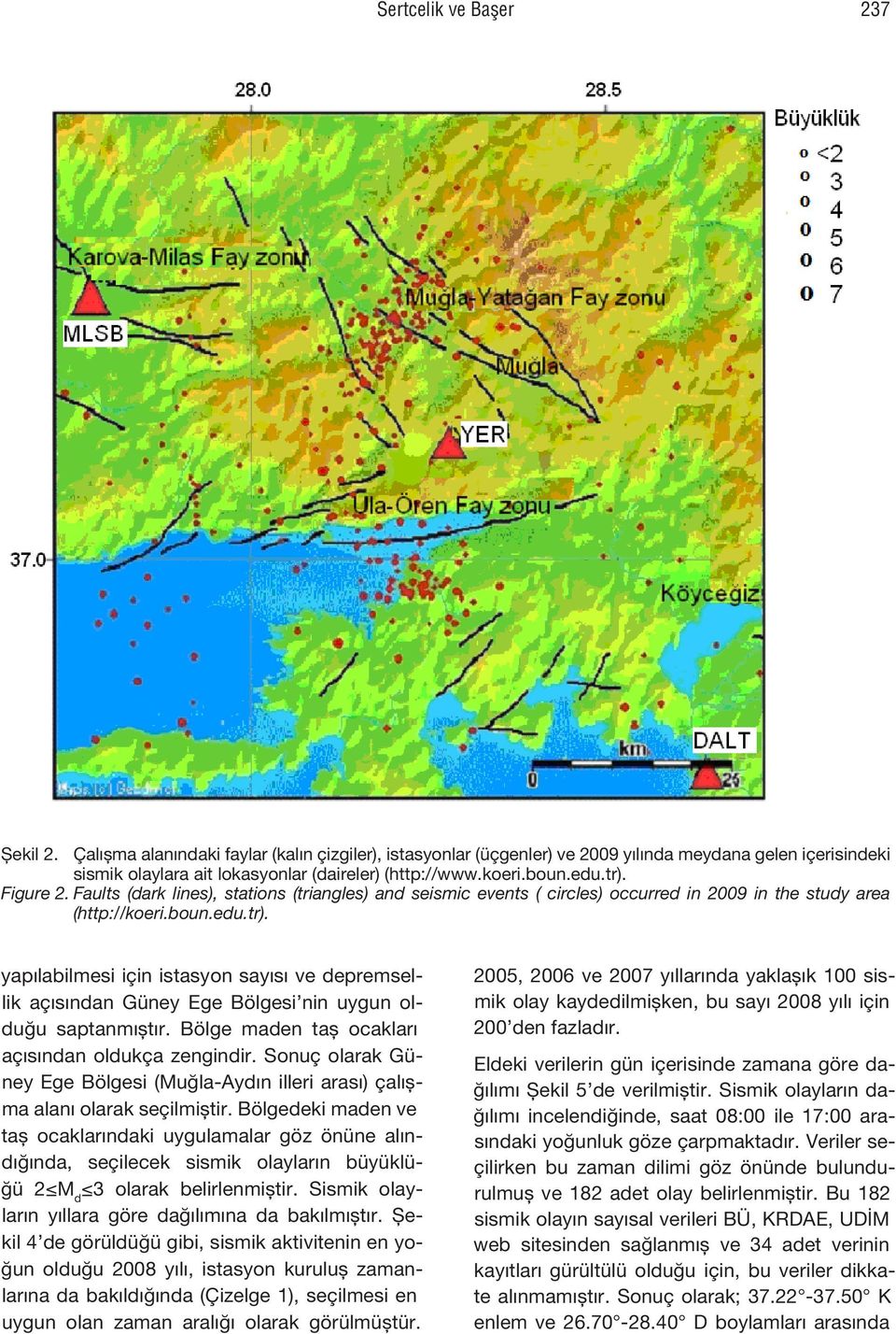 Bölge maden taş ocakları açısından oldukça zengindir. Sonuç olarak Güney Ege Bölgesi (Muğla-Aydın illeri arası) çalışma alanı olarak seçilmiştir.