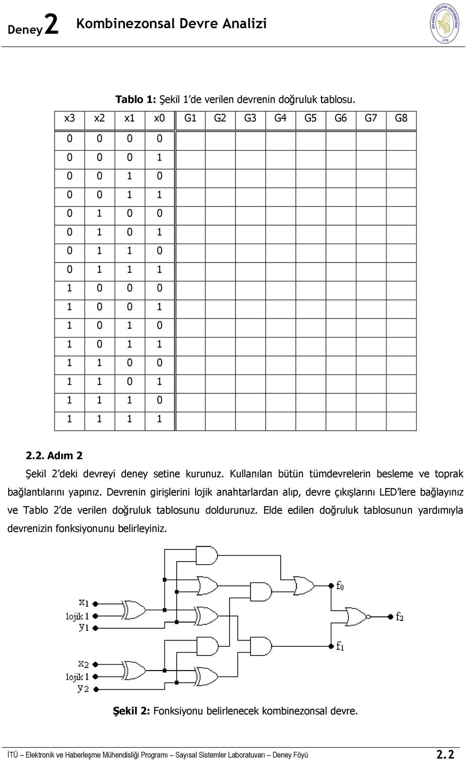 Kullanılan bütün tümdevrelern besleme ve toprak bağlantılarını yapınız.